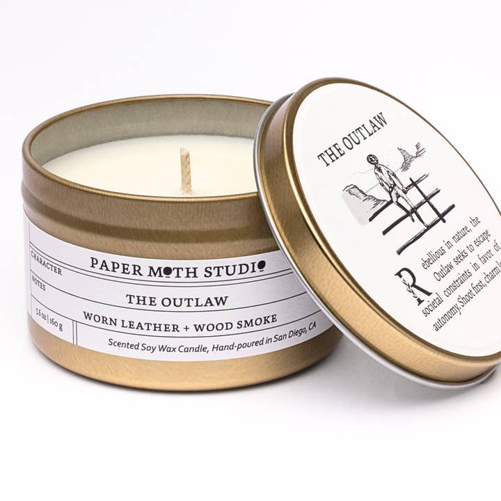 Paper Moth Studio - Wholesale Travel Candles - The Outlaw
