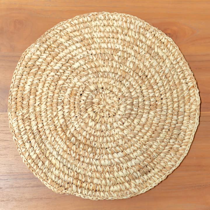 Placemat URUP (Conjunto de 2, 4 ou 6) | Tapete de Mesa Raffia 35 cm por atacado de Soeji