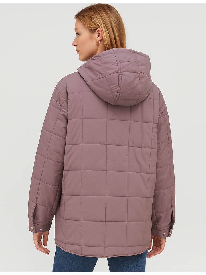 Sweetkama - Wholesale Puffer Jacket - Women's - Ladies Button Pullover Hooded Padded Puff Jacket SKT475516