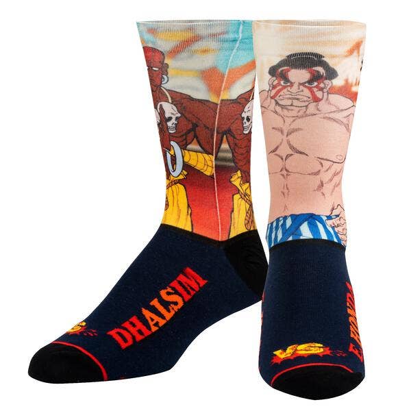 Dhalsim Vs E Honda - Mens Crew Straight for wholesale by Odd Sox