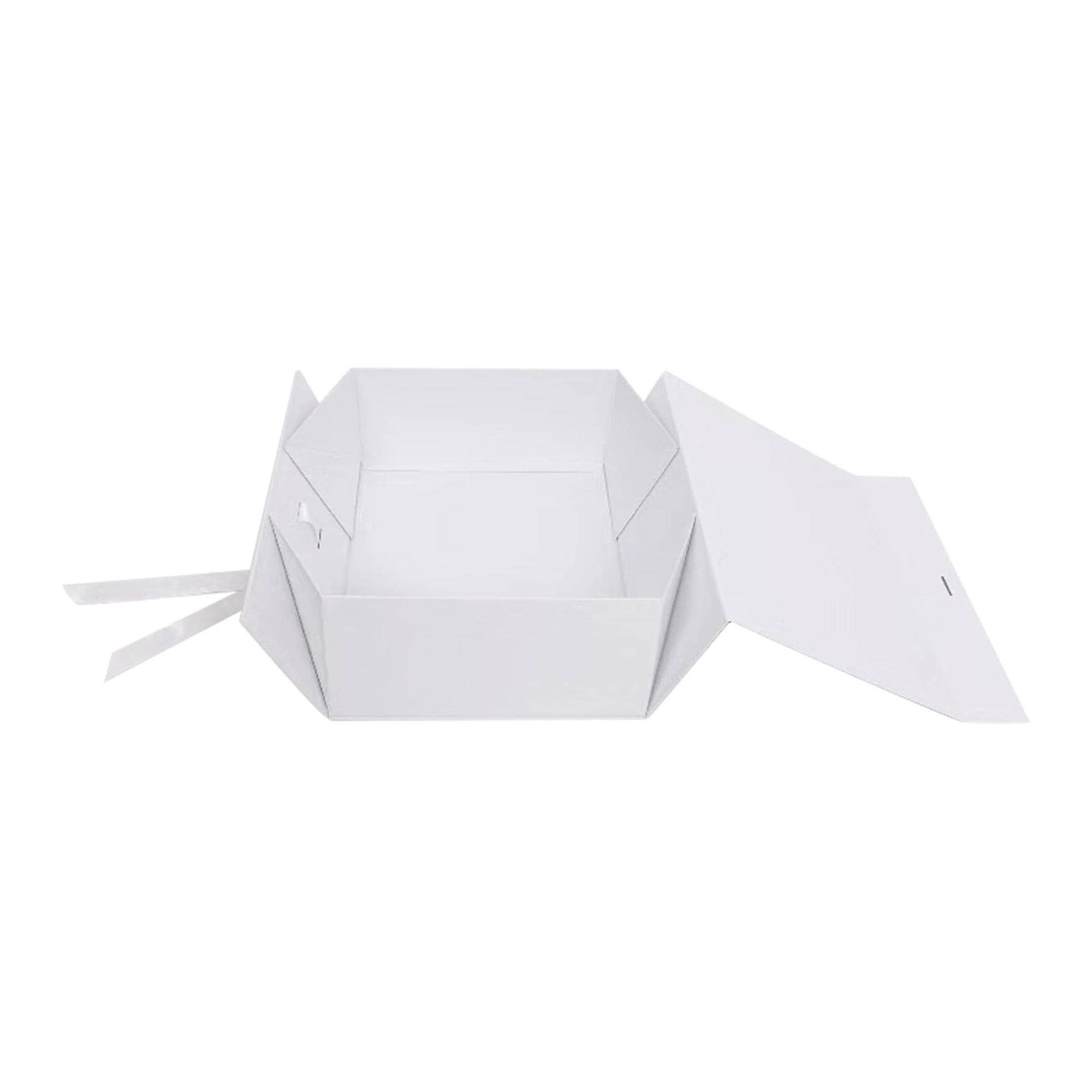 Emartbuy - Venta al por mayor Caja de regalo - Caja de regalo magnética blanca con cinta - Caja individual1