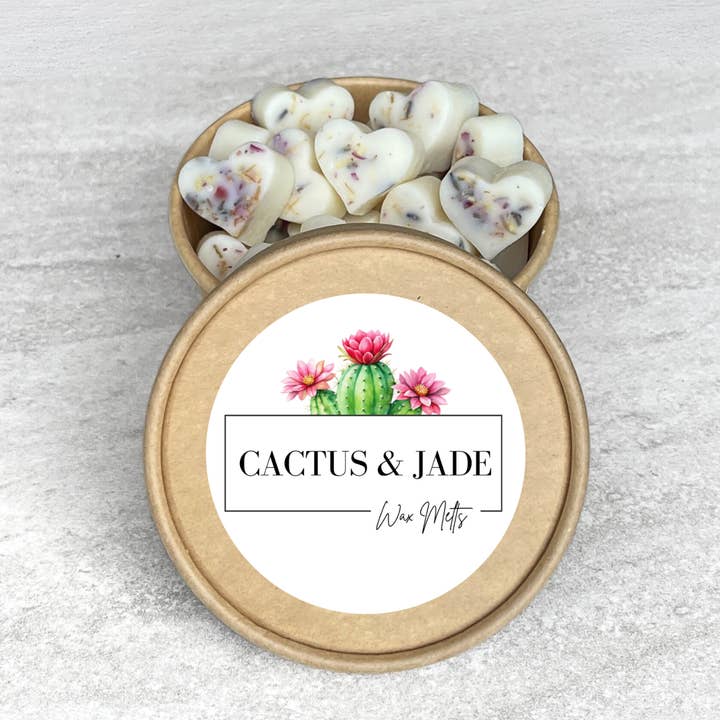 Cactus & Jade - 2oz Jar Soy Wax Melts for wholesale by LostLove Art Co.