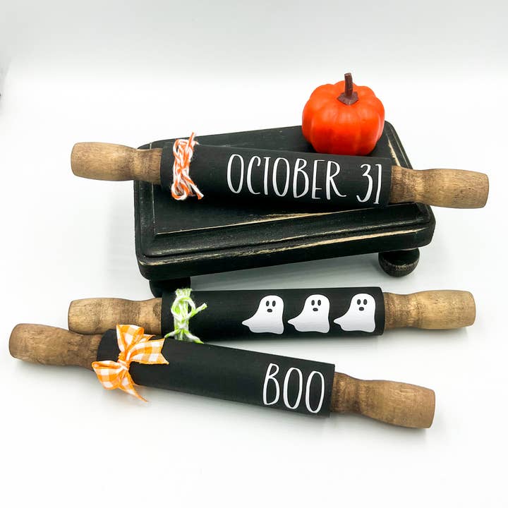 Ruaille Buaille Co - Wholesale Decorative Tabletop Object - October decor | Halloween tier tray | Farmhouse Halloween