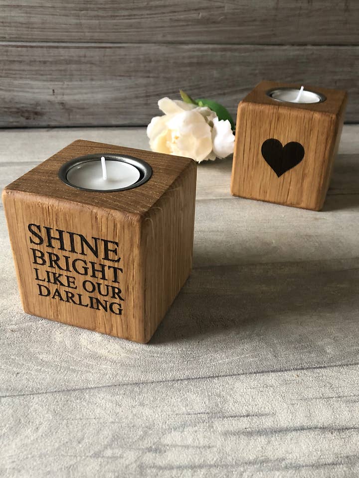 Oak Cube Tea Light Holder for engroshandel hos Holder and Hook