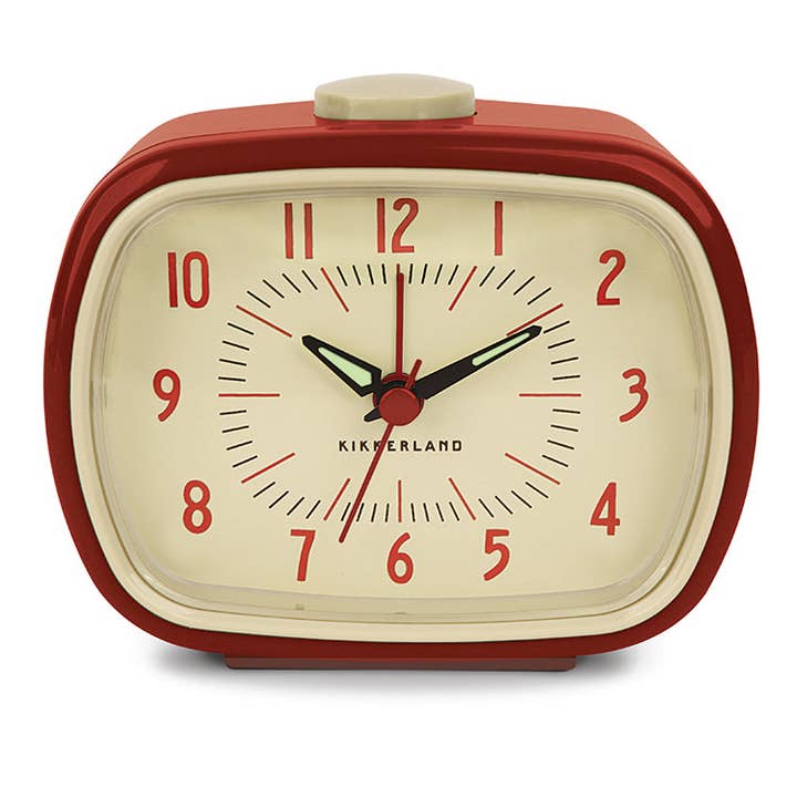 Kikkerland Design Inc - Wholesale Alarm Clock - Retro Alarm Clock + Red