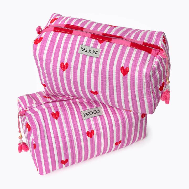 Kosmetiktasche "LOVE Edition" purple für den Großhandel von kikooni