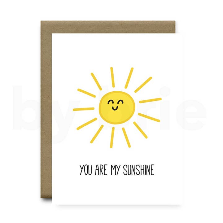 You Ares My Sunshine | Tarjeta de felicitación para venta al por mayor de by brie