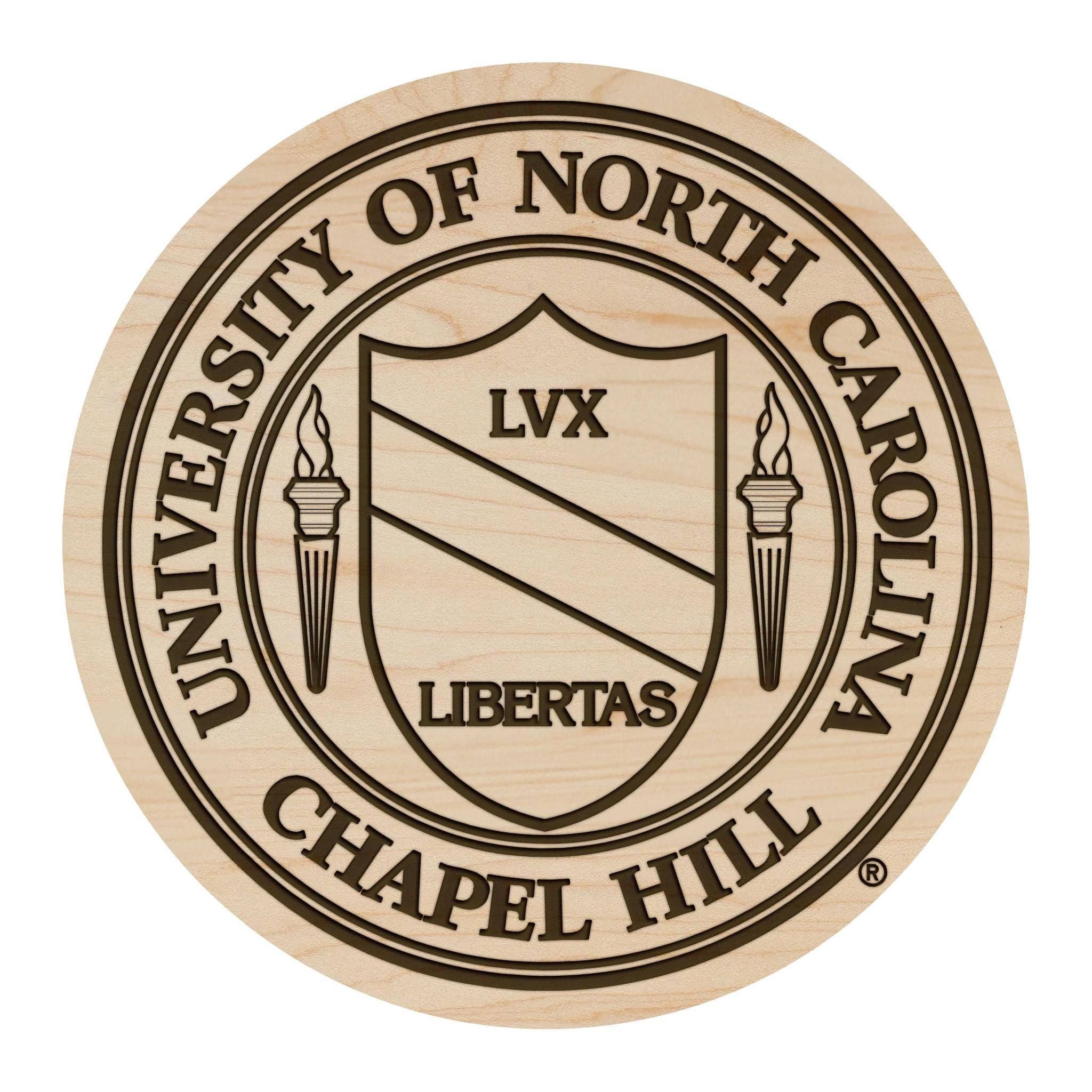 LazerEdge - Wholesale Coasters - University of North Carolina Chapel Hill Seal Coaster – Crafted from Cherry or Maple Wood – UNC Tarheels1