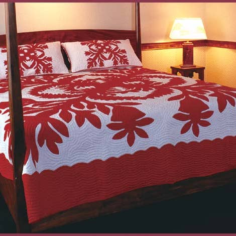 Bird of Paradise Design Bedspread for wholesale by DBI Hawaii