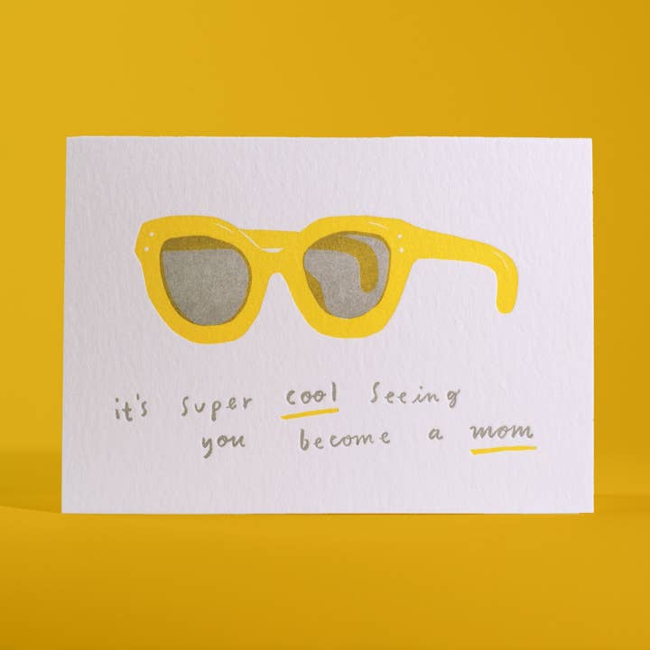 C'est super cool de te voir devenir maman Carte Letterpress pour la vente par Half Pint Studio