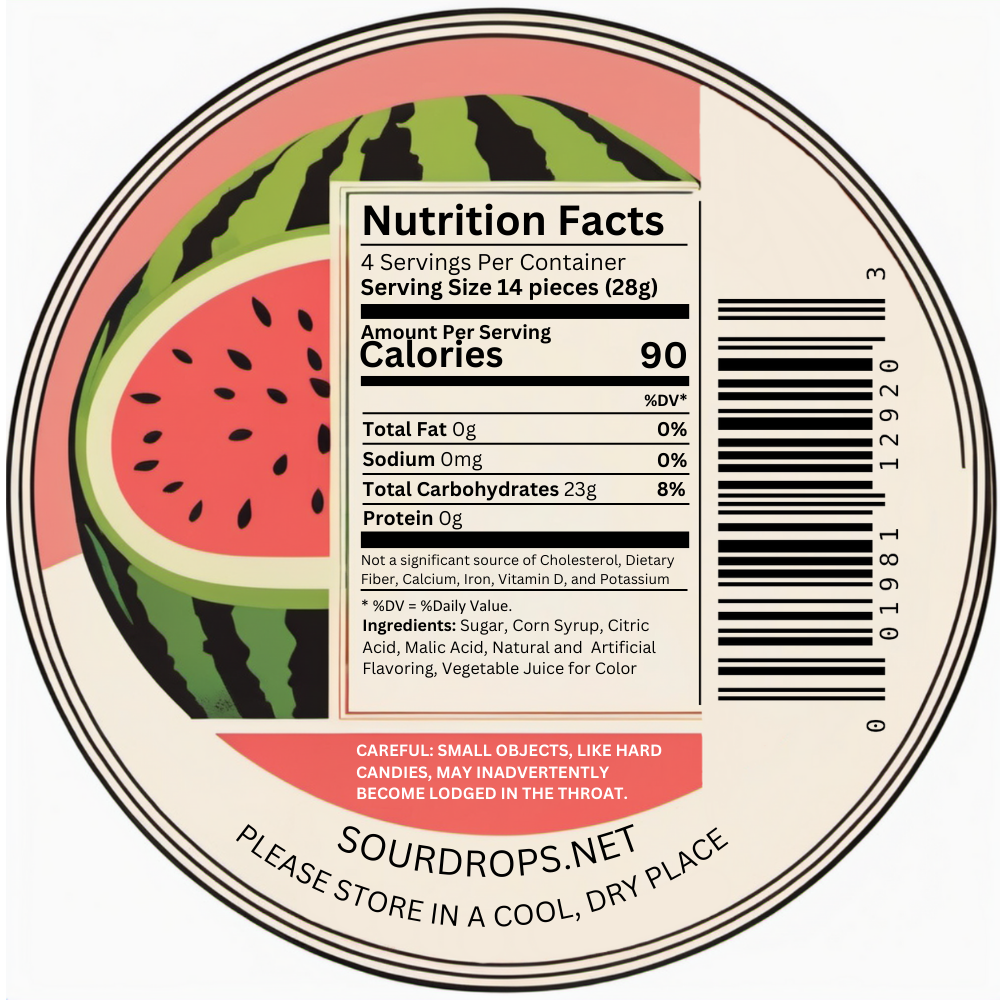 Sour Drops - Wholesale Hard Candy - Watermelon Sours3
