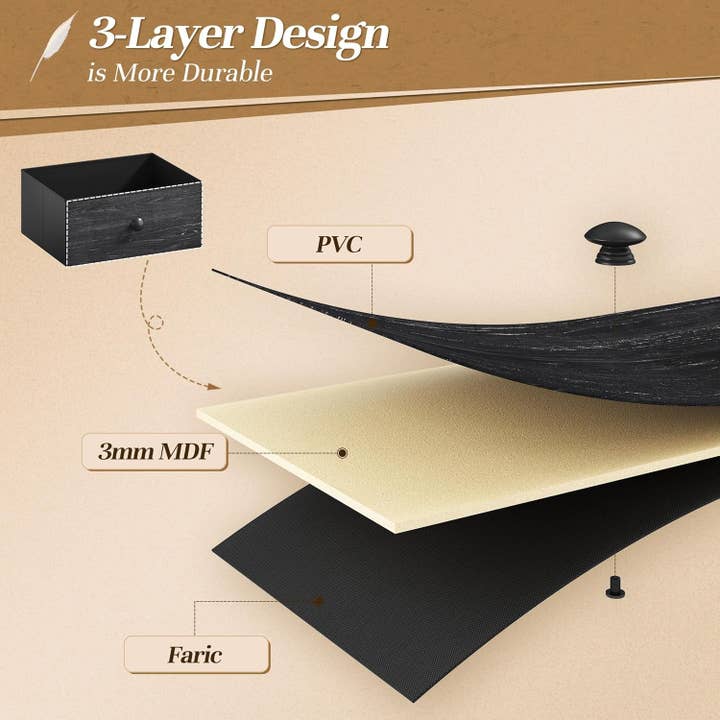 51.2 Inch Wide Black Dresser With 13 Drawers And LED Lights for wholesale on Faire8