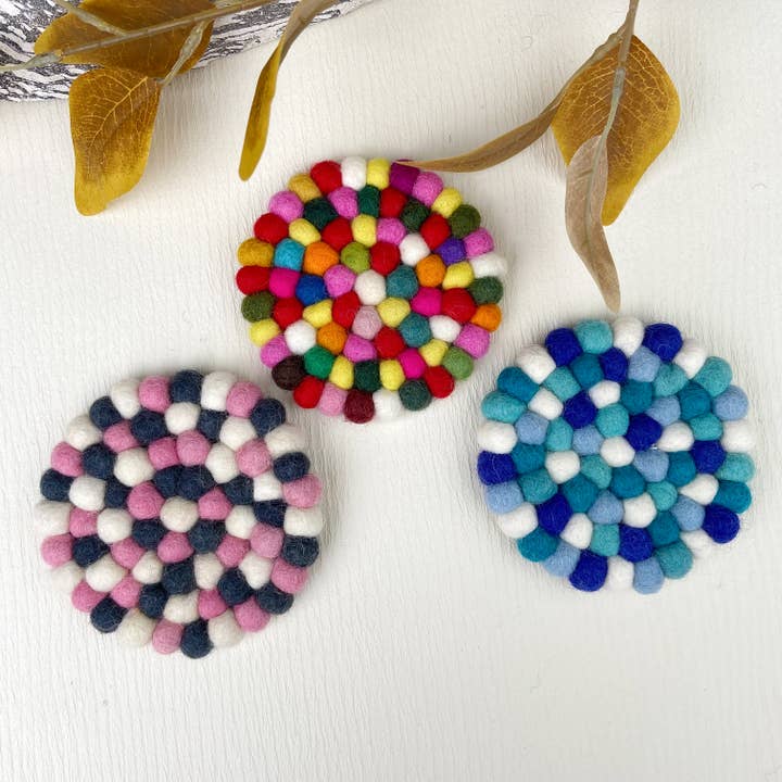 mildstyles – wholesale Coasters – Wool Felt Round Coasters Placemats Potholders Gifts