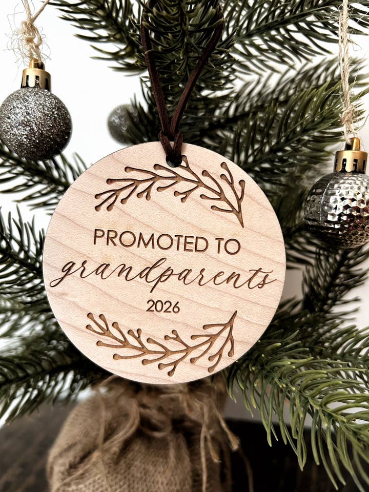 Grandparents Christmas Ornament - Baby Announcement for wholesale by Jordan Station Creations