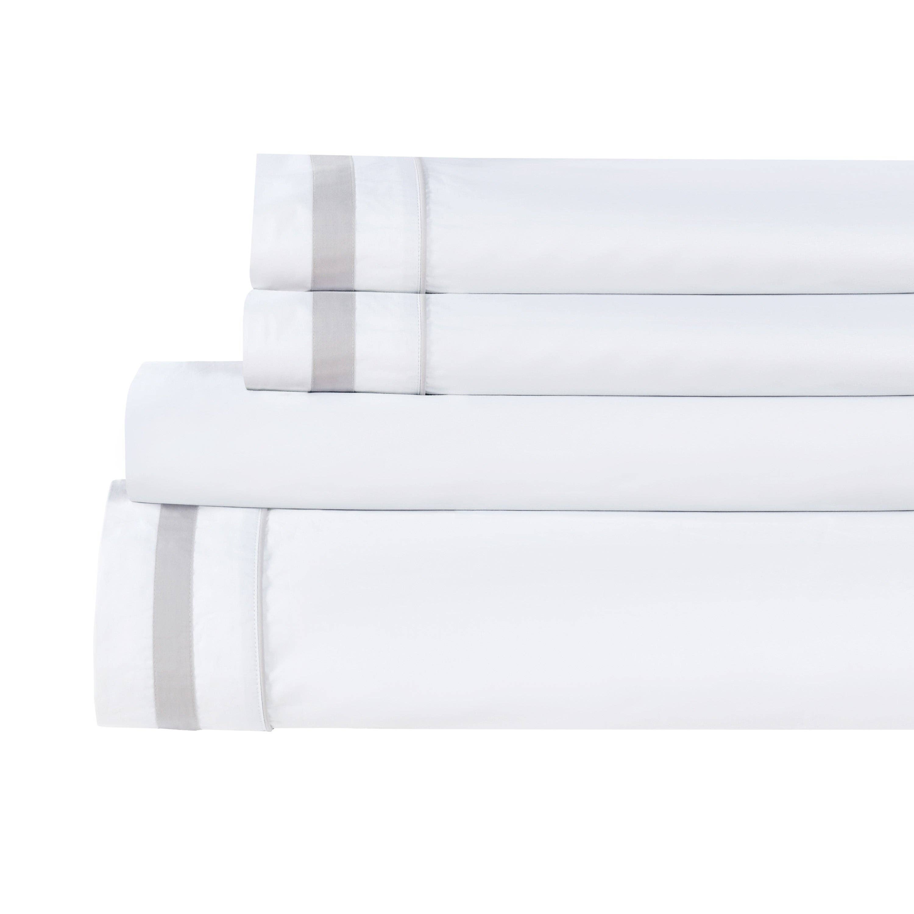 Mélange Home - Wholesale Sheet Set - Classic Double Border Percale Cotton Sheet Set17