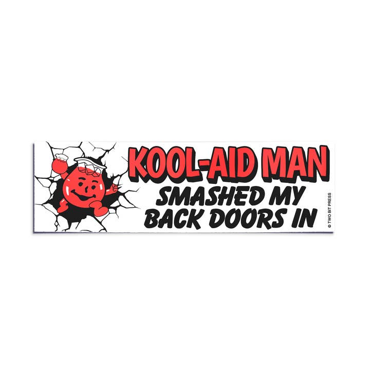 Autocollant de pare-chocs Kool Man BACK DOORS - Style vintage amusant pour la vente par Two Bit Press