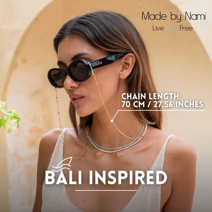 Made By Nami - Wholesale Sunglasses/Eyeglasses Strap - Women's - Golden Glasses Chain 18K Gold Plated4