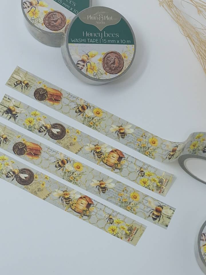 Abejas melíferas | Cinta washi para venta al por mayor de Plan & Plot Studio