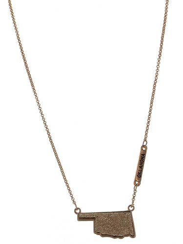 Ensemble collier/boucles d'oreilles Oklahoma en or rose pour la vente par Wear N. E. Wear Jewelry & Gift Co, LLC