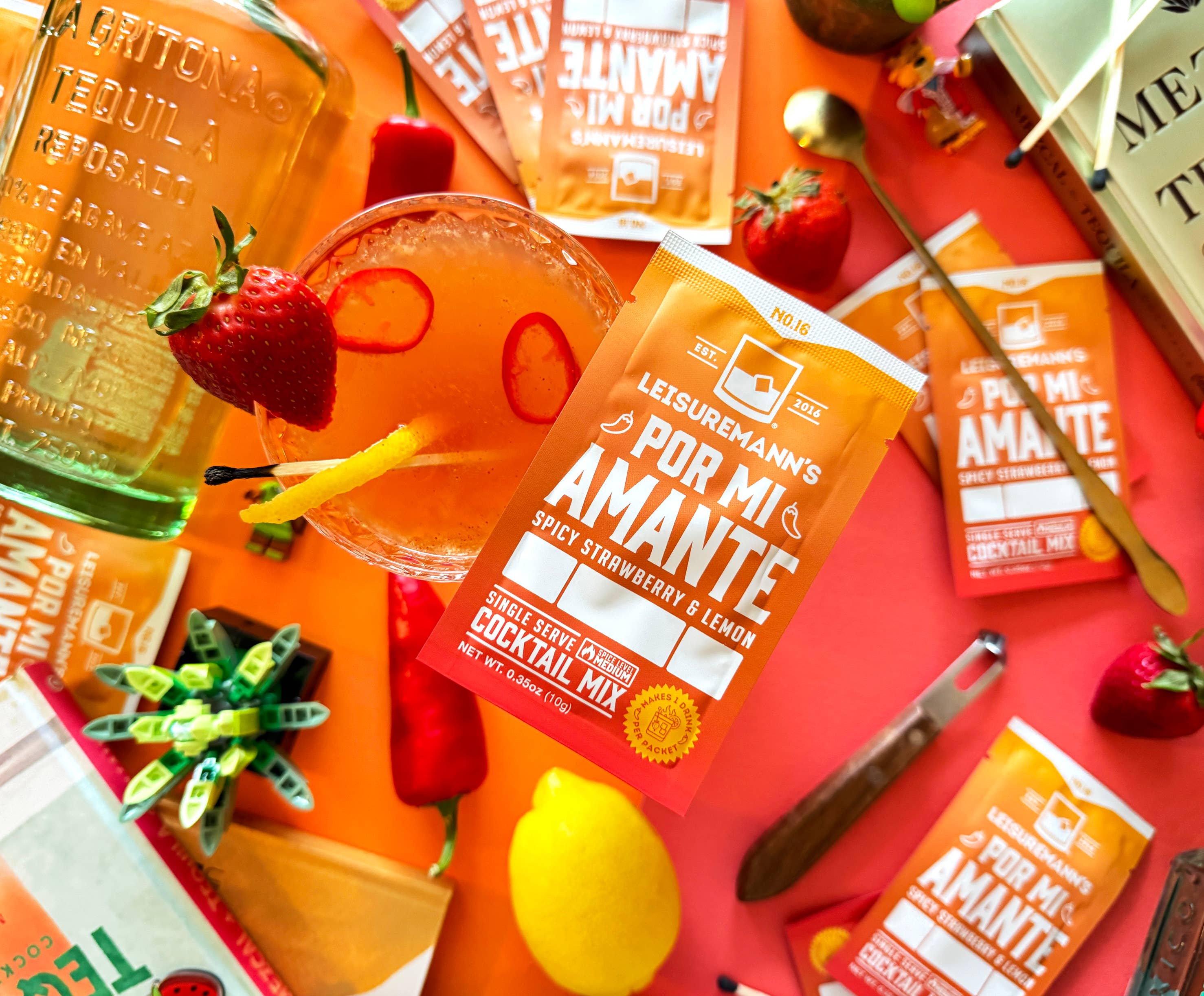 Leisuremann's Cocktail Mixes - Wholesale Cocktail Mix/Syrup - Por Mi Amante Single Serve Cocktail Mixer0