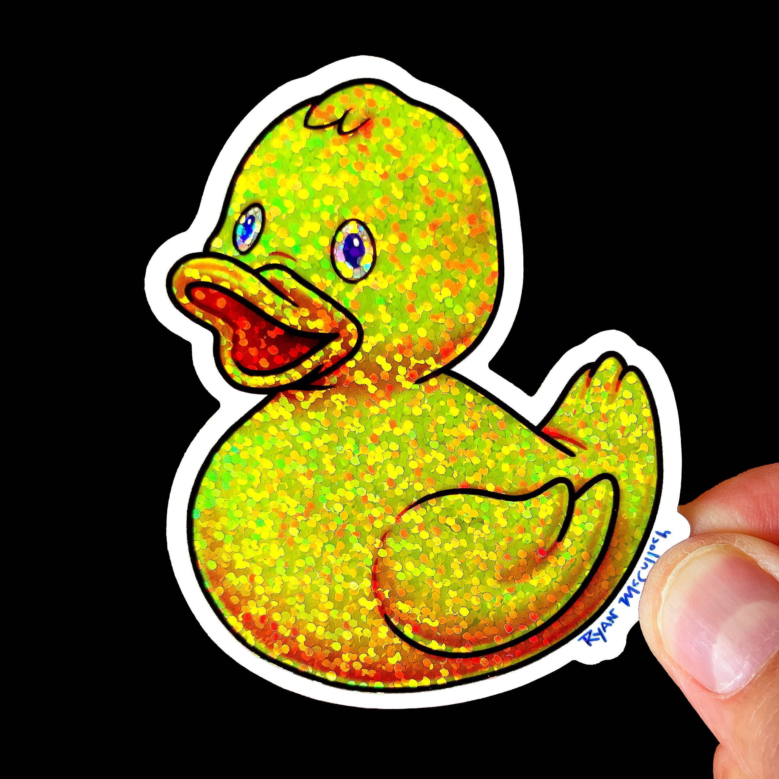 Ryan McCulloch Art - Venta al por mayor Pegatina - PEGATINA DE VINILO o PURPURINA: Patito de Goma1