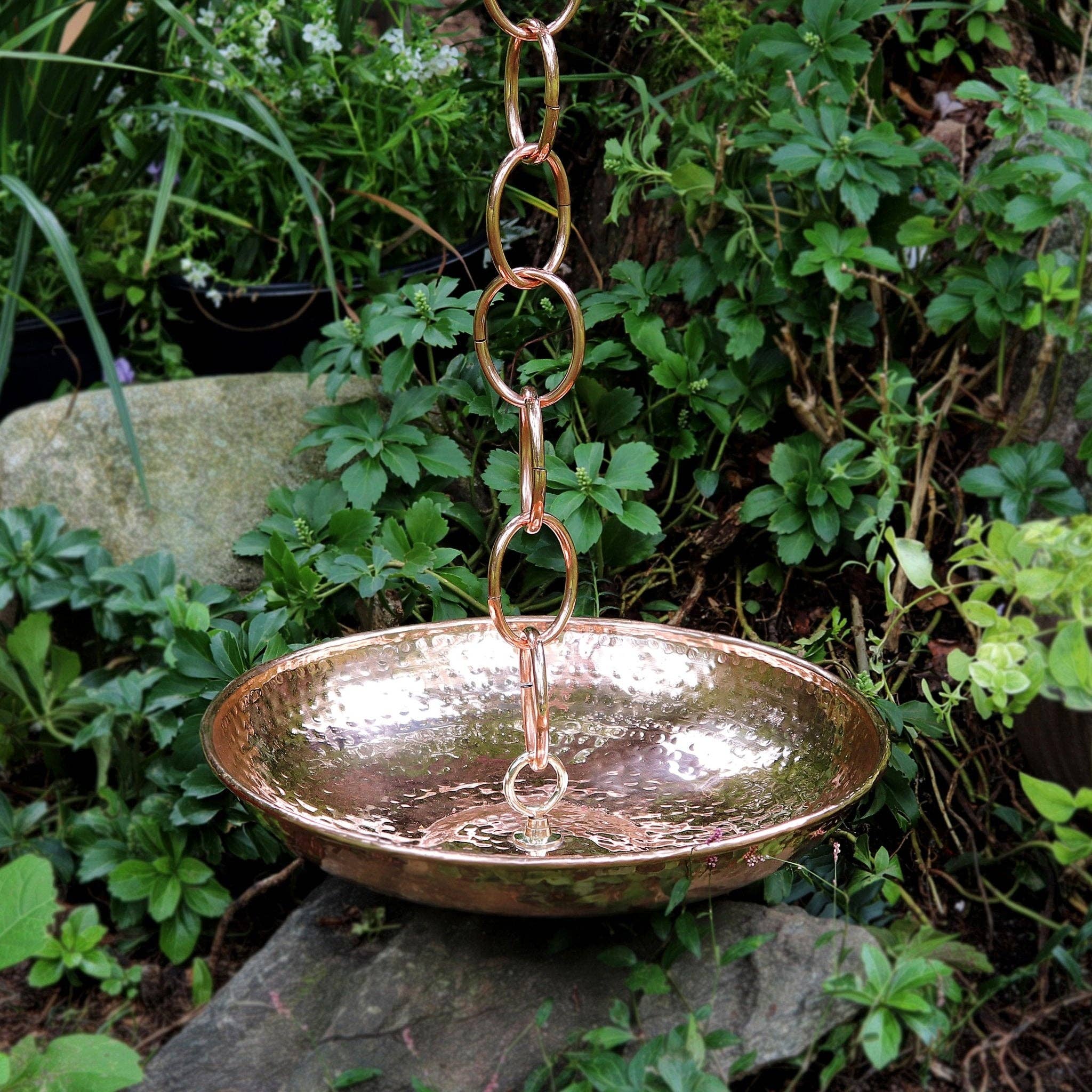 Good Directions - Wholesale Outdoor Ornament/Decor - Rain Chain Copper Basin - 16.5 in. Diameter1