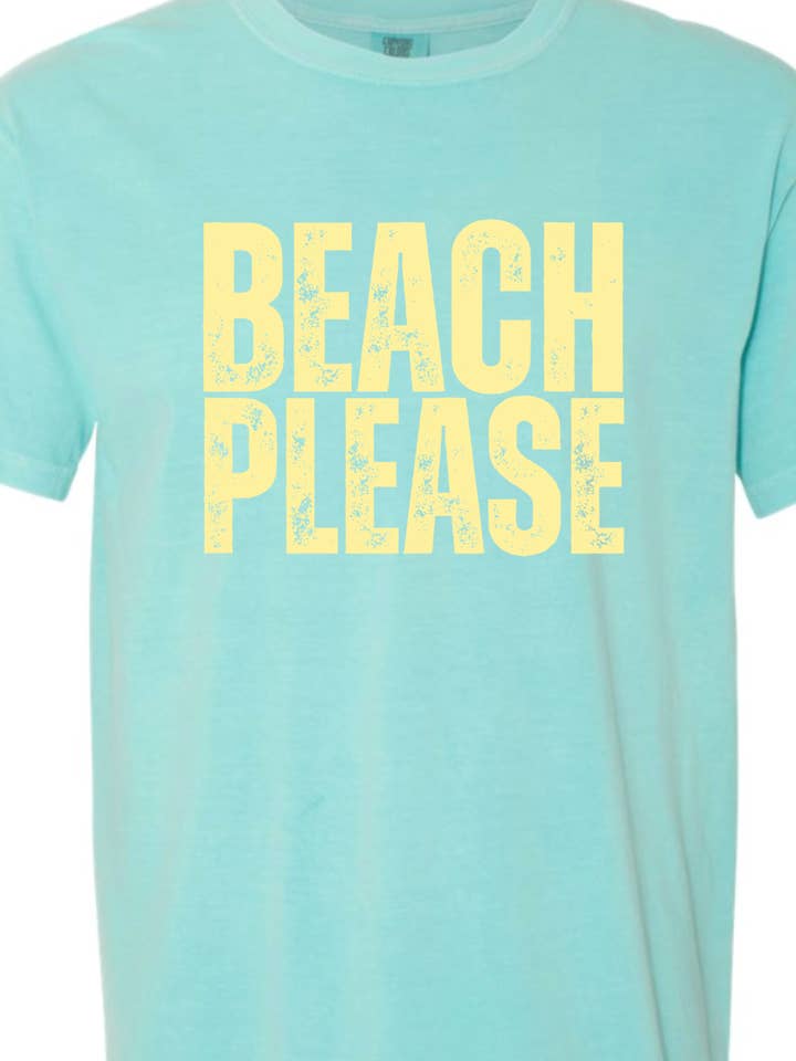 Kiki's Boutique - Wholesale Screen Printed T-Shirt - Women's - Beach Please Comfort Color Tee 10