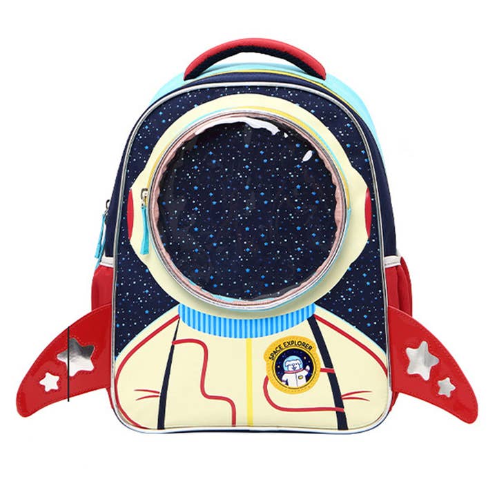 Negro Mochila para Niños Astronauta HB2596 de venta al por mayor en Faire