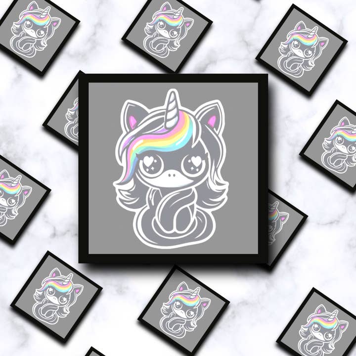 Notizblock zum Aufhängen mit gotischem Regenbogen-Einhorn für den Großhandel von Misty Anthony Designs