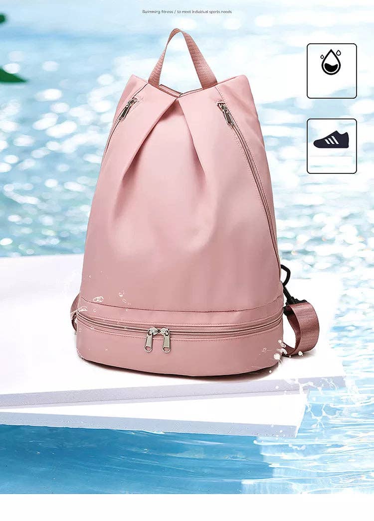 Savoy Active - Wholesale Sports Bag - Unisex - Dry wet separation sports bag waterproof polyester large capacity fitness bag swimming backpack - PINK1