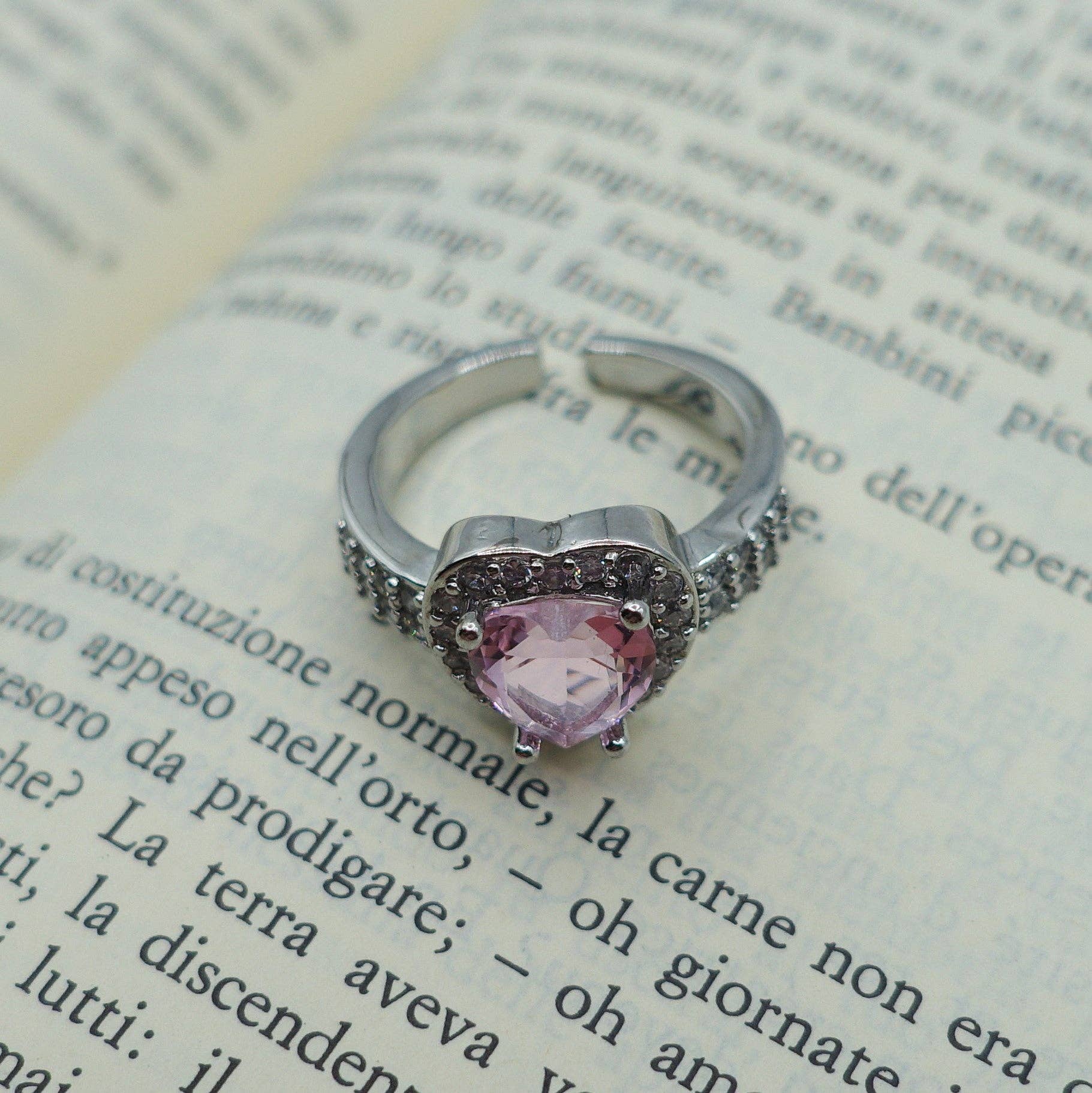 Daemon srls - Wholesale Multi-Stone Ring - ROSE ~ Cubic zirconia heart ring6