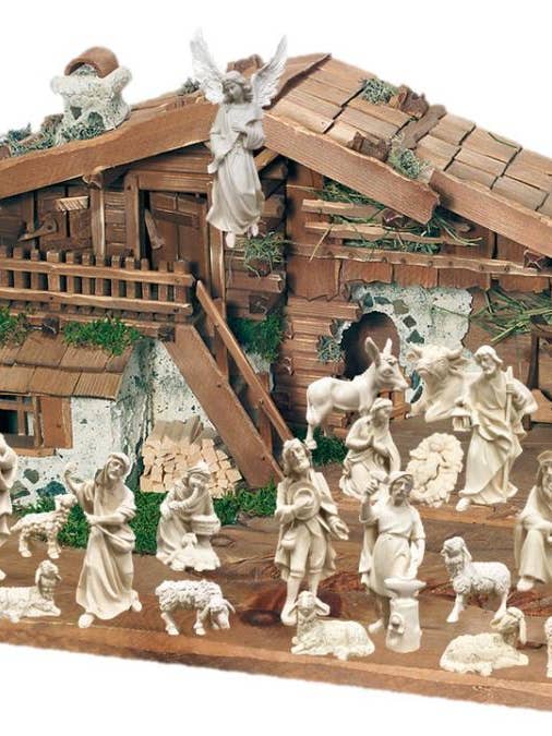 Presépio tradicional completo - 26 figuras e cabana por atacado de Dolfi