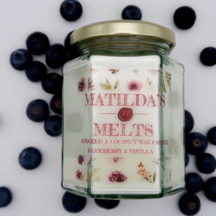 Matilda's Melts – wholesale Jar/filled candle – Coconut and Rapeseed Wax Jam Jar Candles18