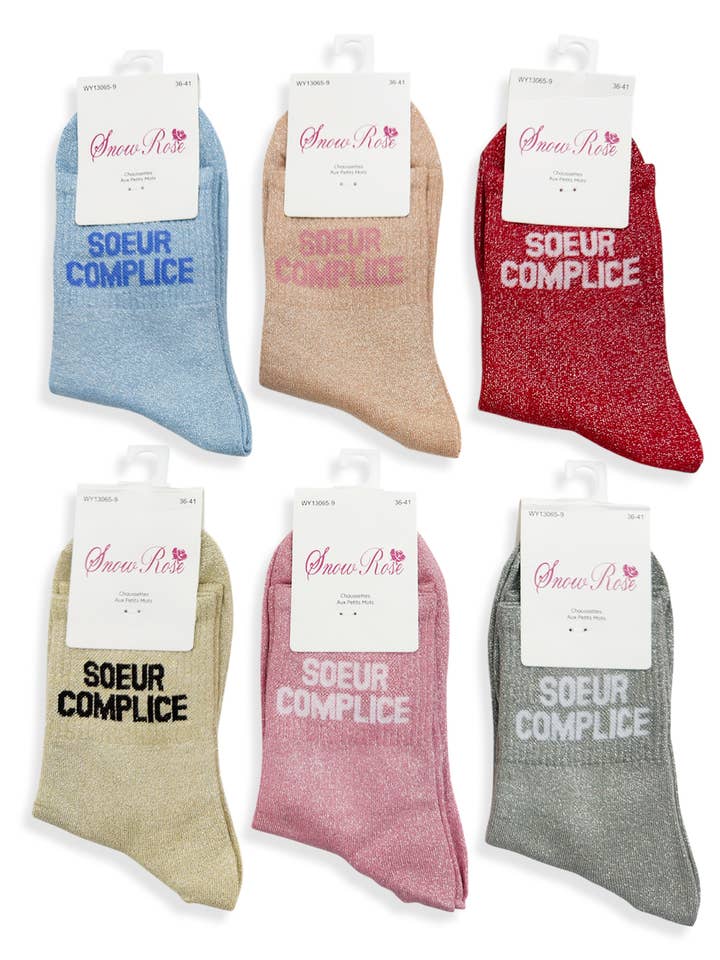 Calzini brillanti « CHÉRIE » per la vendita all'ingrosso da parte di Belle Com'Elle