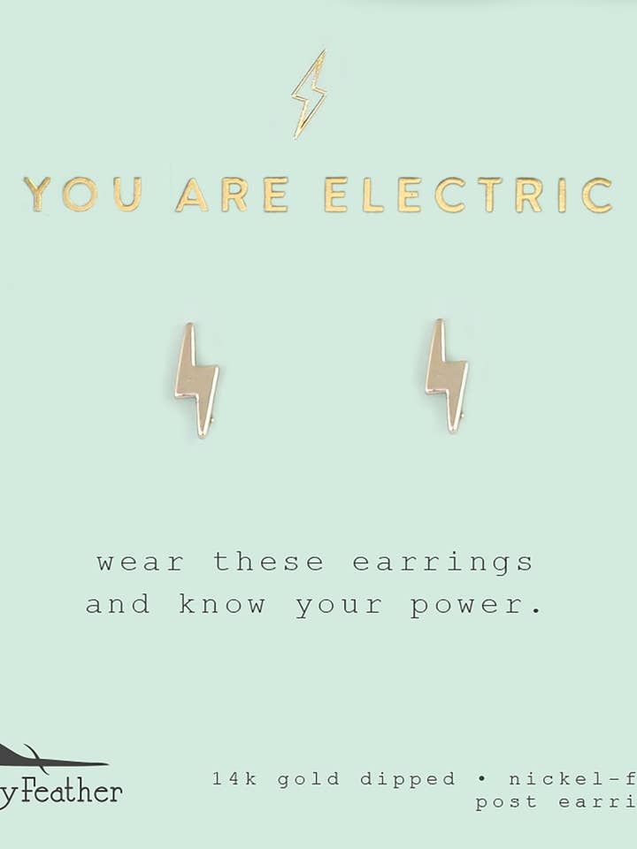 New Moon Gold Earrings - ELECTRIC/BOLT and other Purchase Wholesale glitz. Free Returns & Net 60 Terms on Faire trending on Faire.