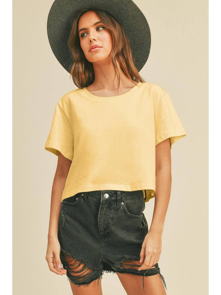 Honestee - Wholesale T-Shirt - Women's - Blank Short Cropped T-Shirt25