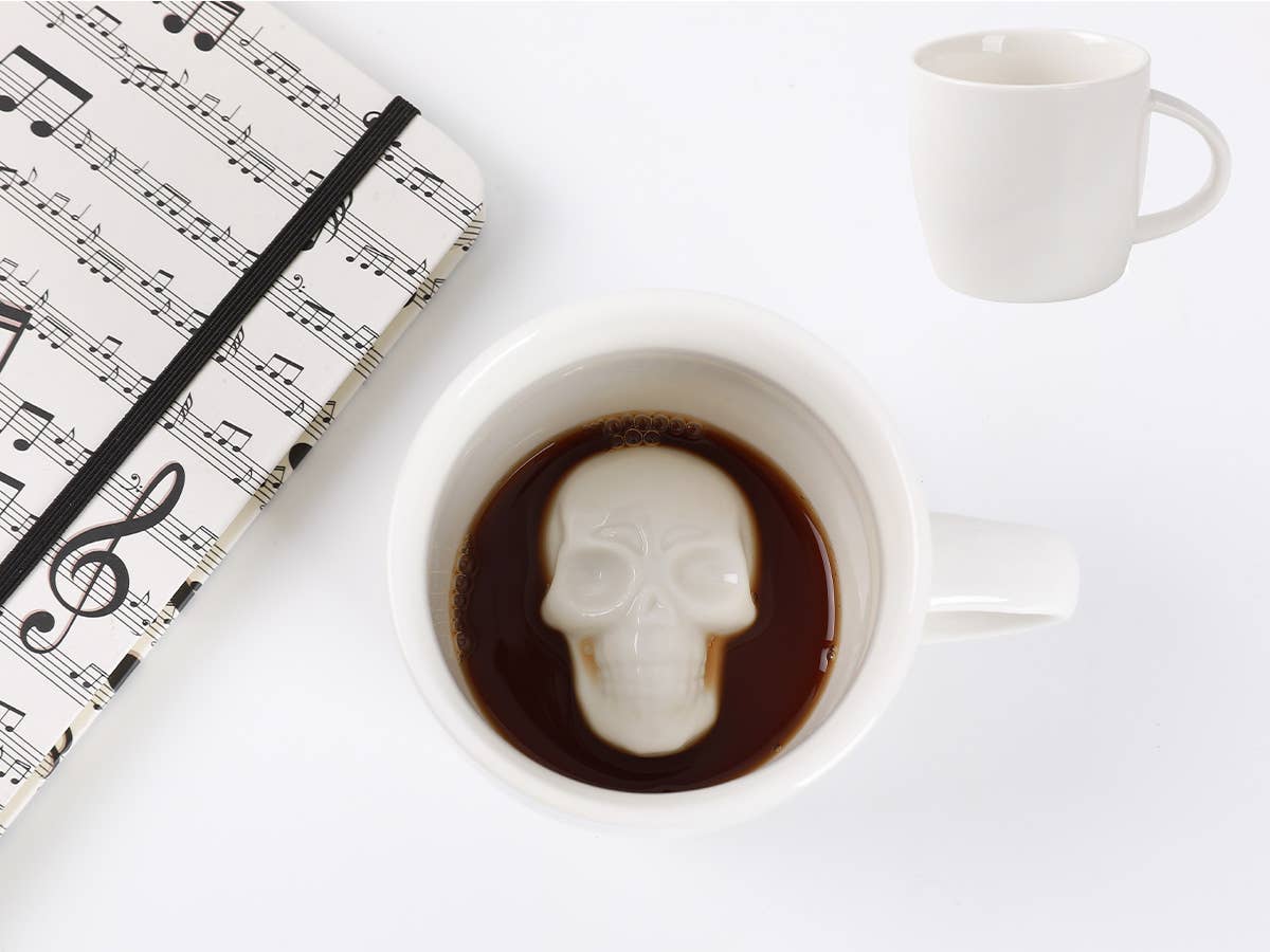 I-Total, I-Drink - Wholesale Coffee Mug - 3D Skull Ceramic Mug0