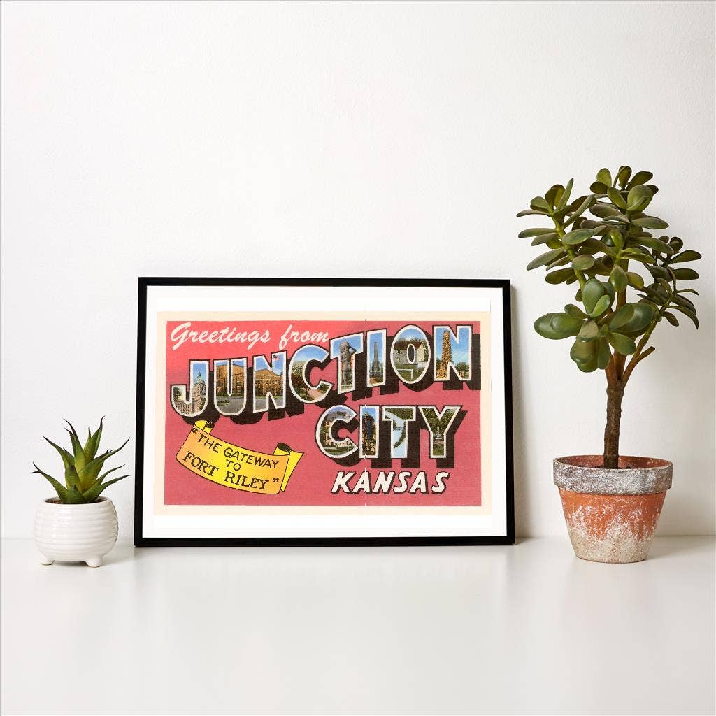 Found Image Press - Vente Affiche d'art - Impression d'art KS-105 Salutations de Junction City1