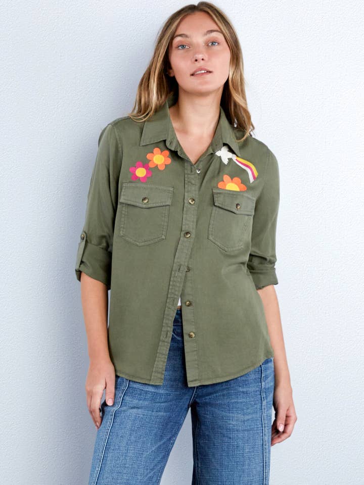 Peace & Love Shirt for wholesale by WASH LAB