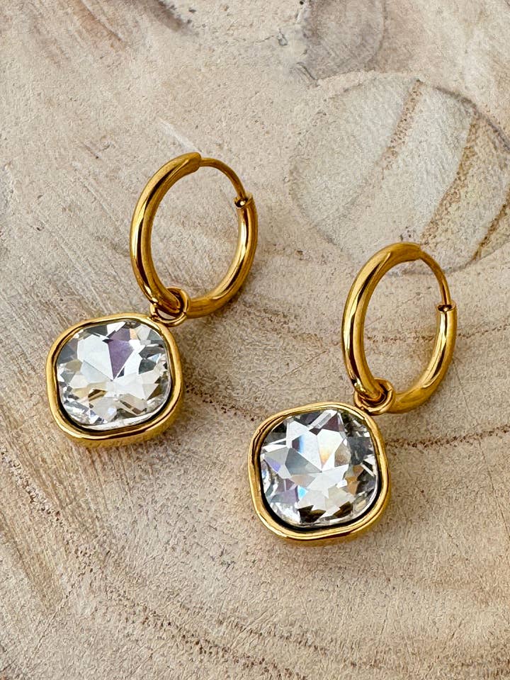 The Square Bling Glowproof Earrings for wholesale by Wild Spirit London