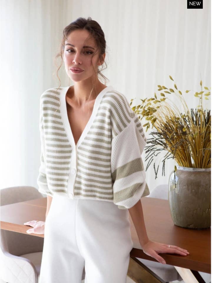 Nenya Fashion Limited - Vente Cardigan – femme - Cardigan boutonné à col en V8