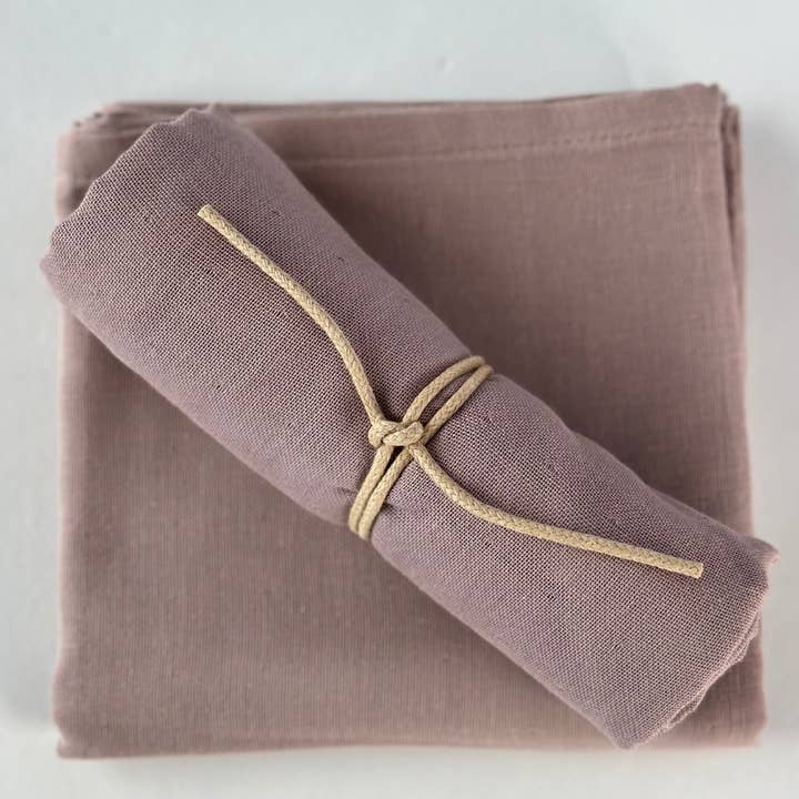 Saga Copenhagen - Wholesale Diaper (Cloth) - Baby - Muslin Cloth - Mauve - 100% Organic Cotton 1