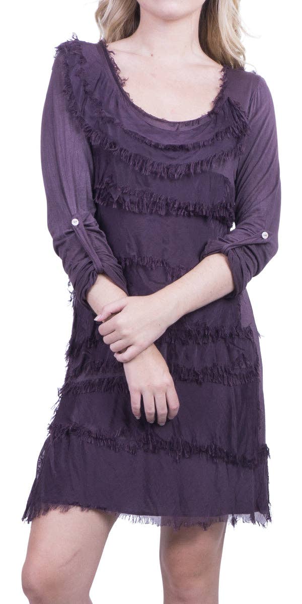 Gigi Moda - Wholesale Dress - Women's - Long Sleeve Ruffled Dress12