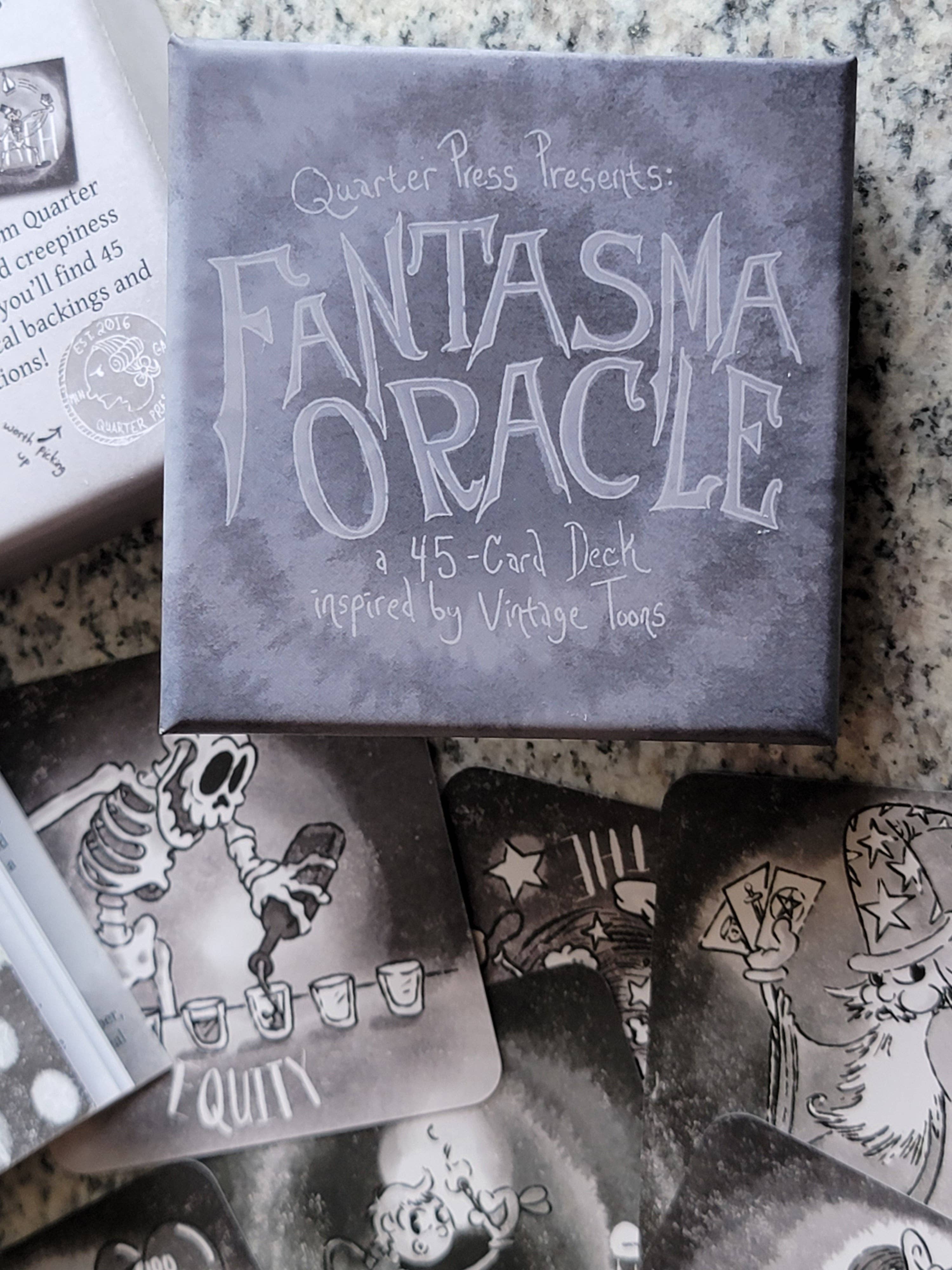 Quarter Press - Wholesale Tarot Cards - The Fantasma Oracle! 45 pocket-size Cards based on Vintage Toons, Oracle Deck / Tarot1