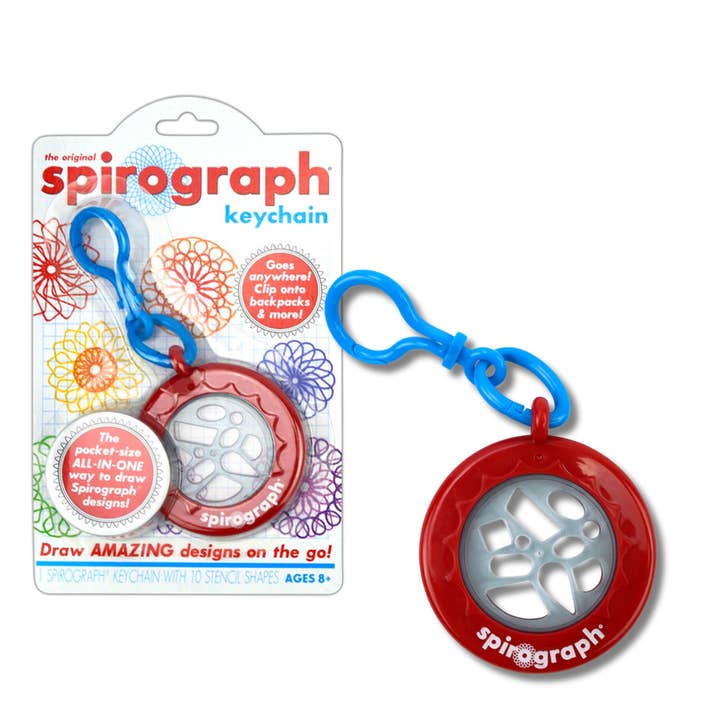 Play Monster - Wholesale Keychain - Kids - The Original Spirograph Keychain - Spirograph - Doodle Art Journal - Retro Gift