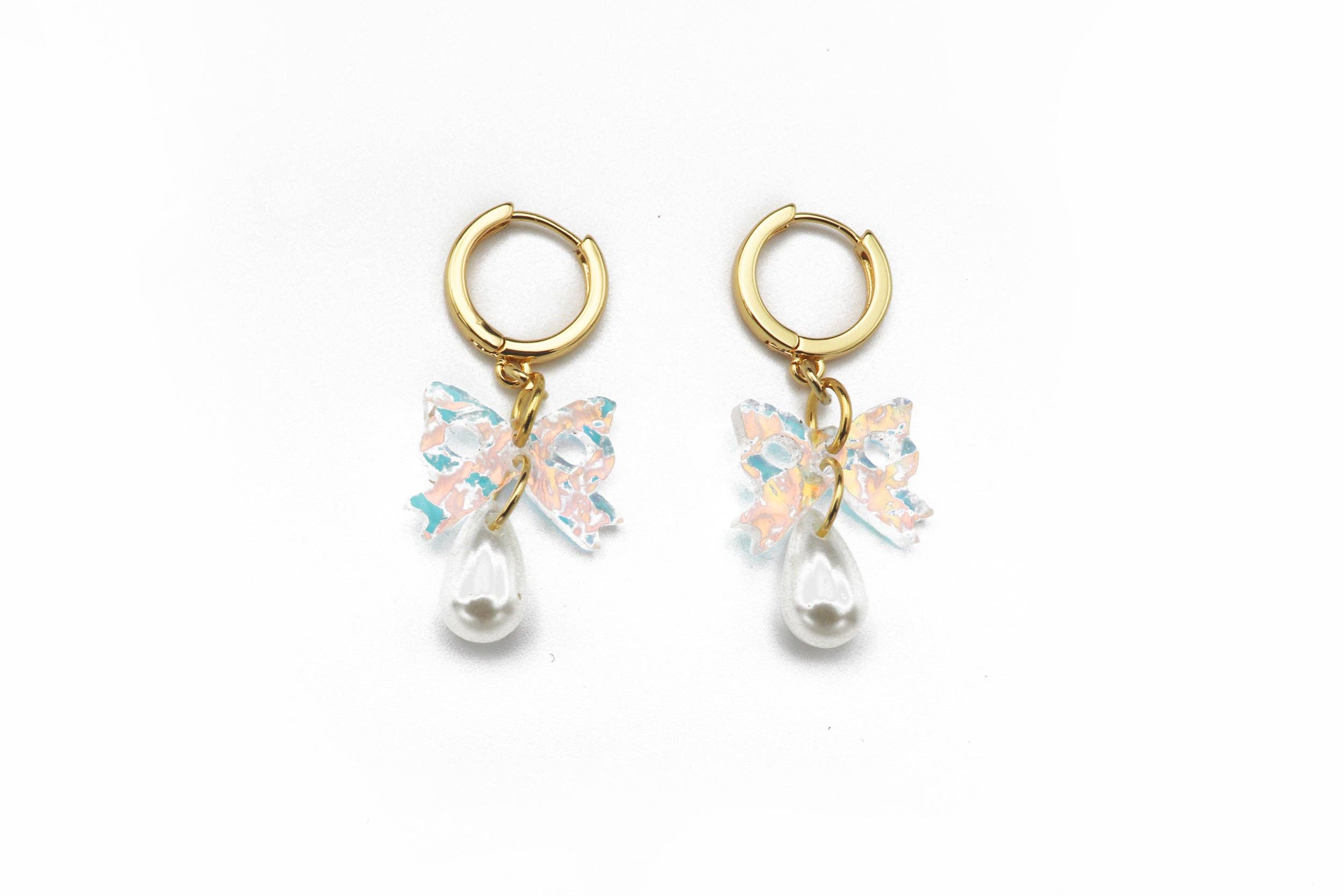 dconstruct – Großhandel Ohrhänger – Perlentropfen mit Schleife - Lunar0