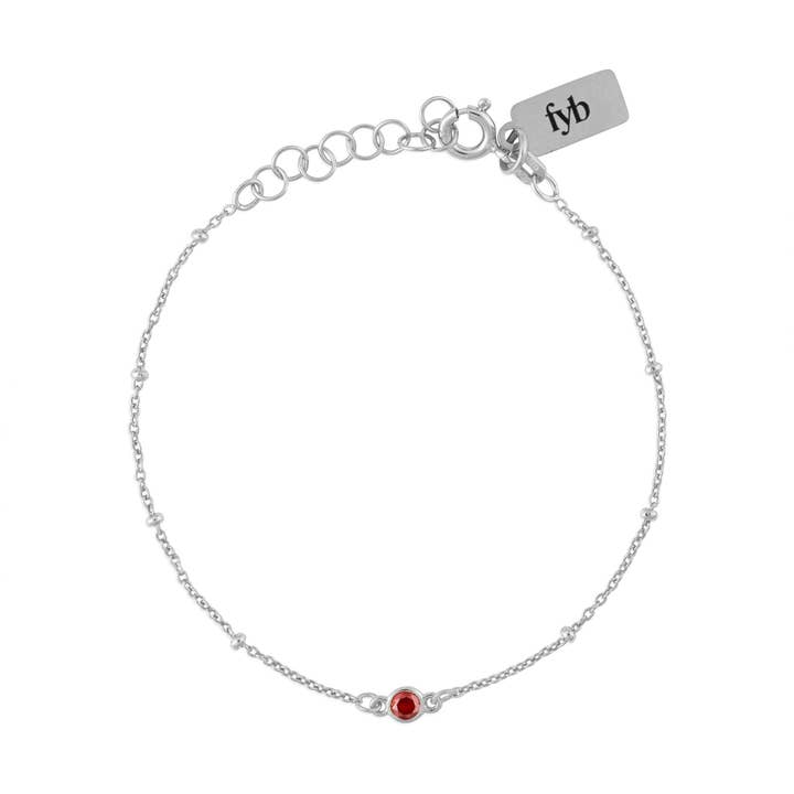 BRACELET PIERRE DE NAISSANCE JANVIER - ARGENT pour la vente par fyb jewelry