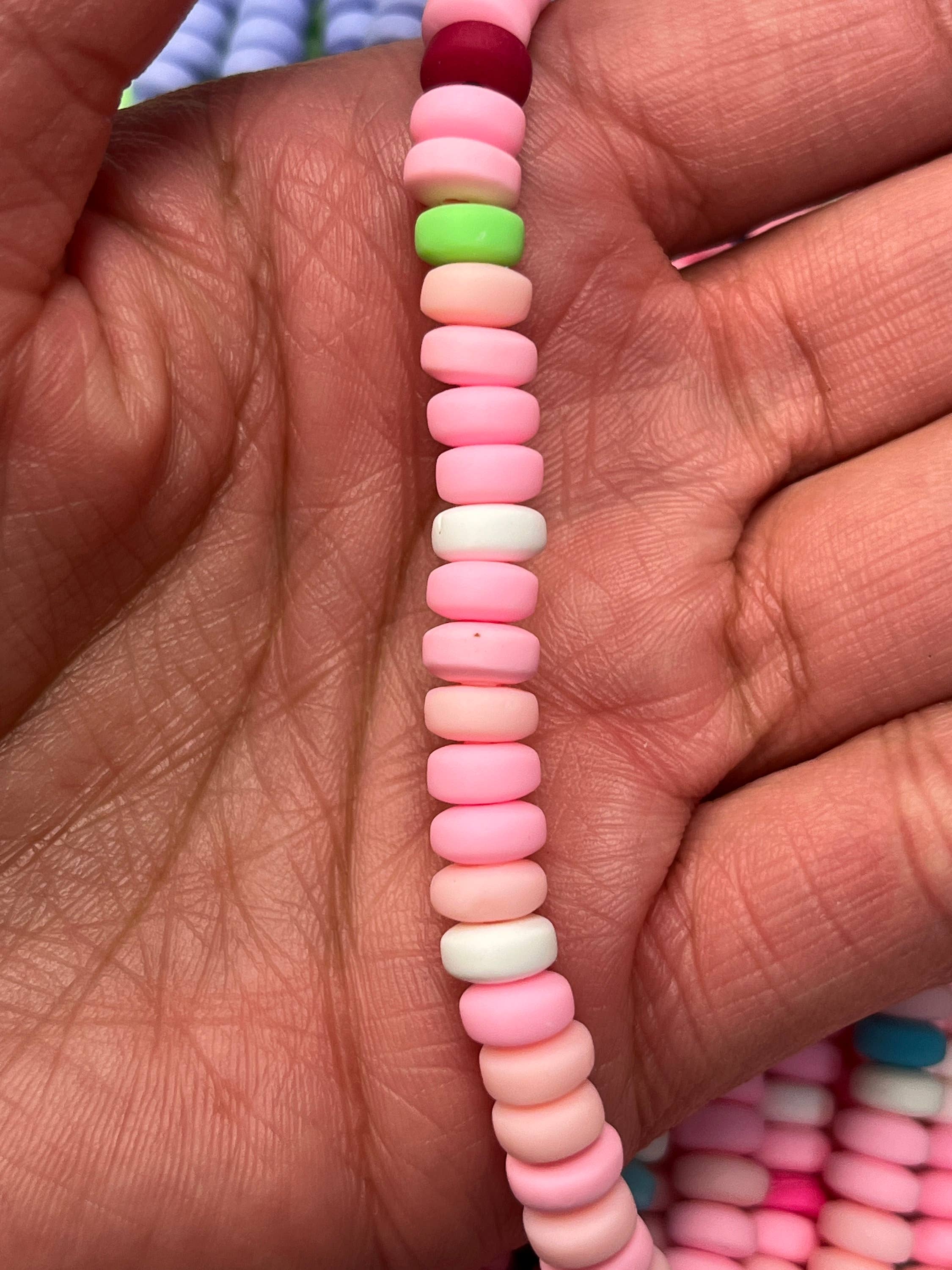 The Bead Bazaar - Wholesale Beads - Colorful Accent Beads, Bright Rondelle Faceted Disc Beads, Multicolor Pastel Beads, Bulk Beads For Jewelry Making, Jewelry Suppy, Flat Disc Bead5