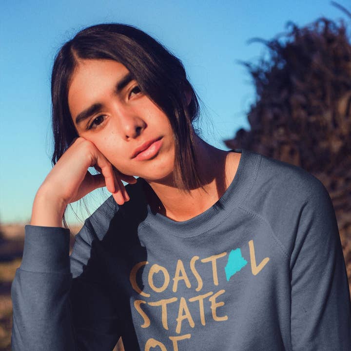 Coastal State of Mind Maine Driftwood Unisex Sweatshirt for wholesale by Coastal & Midwest State of Mind
