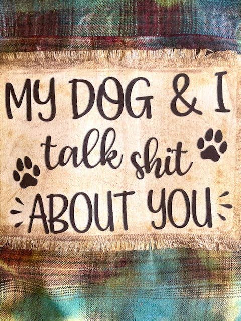 CHEMISE EN FLANELLE « MON CHIEN ET MOI » pour la vente par Jana's Flannels